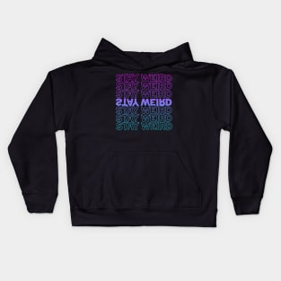 Stay Weird Repeat Text Kids Hoodie